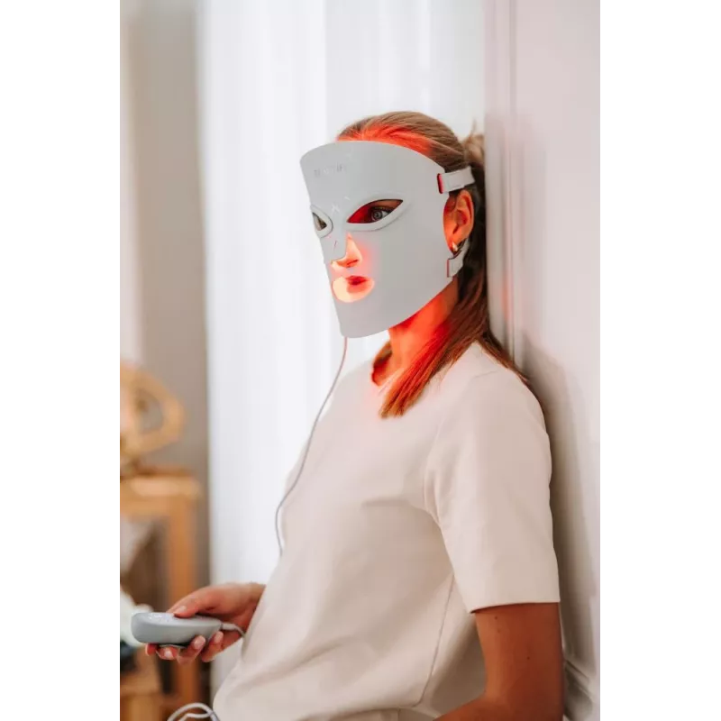 Beautifly AuraSkin Pro LED Light Therapy Face Mask - 7 spalvų, 192 diodai, įkraunama