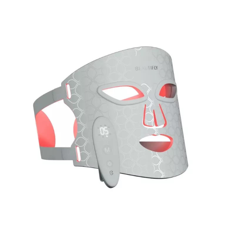 Beautifly AuraSkin Pro LED Light Therapy Face Mask - 7 spalvų, 192 diodai, įkraunama