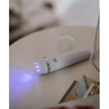 Beautifly Glossy Acne Young veido valymo šepetėlis su mėlyna LED šviesos terapija ir šildymo funkcija, rožinis auksas/rožinė