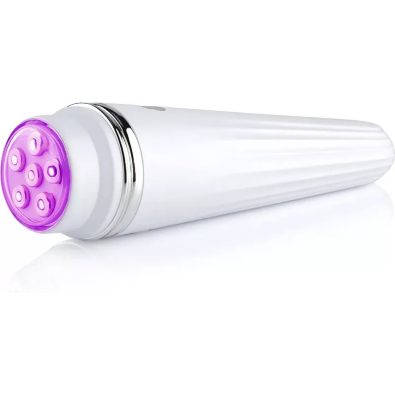 Beautifly Glossy Acne Young veido valymo šepetėlis su mėlyna LED šviesos terapija ir šildymo funkcija, rožinis auksas/rožinė