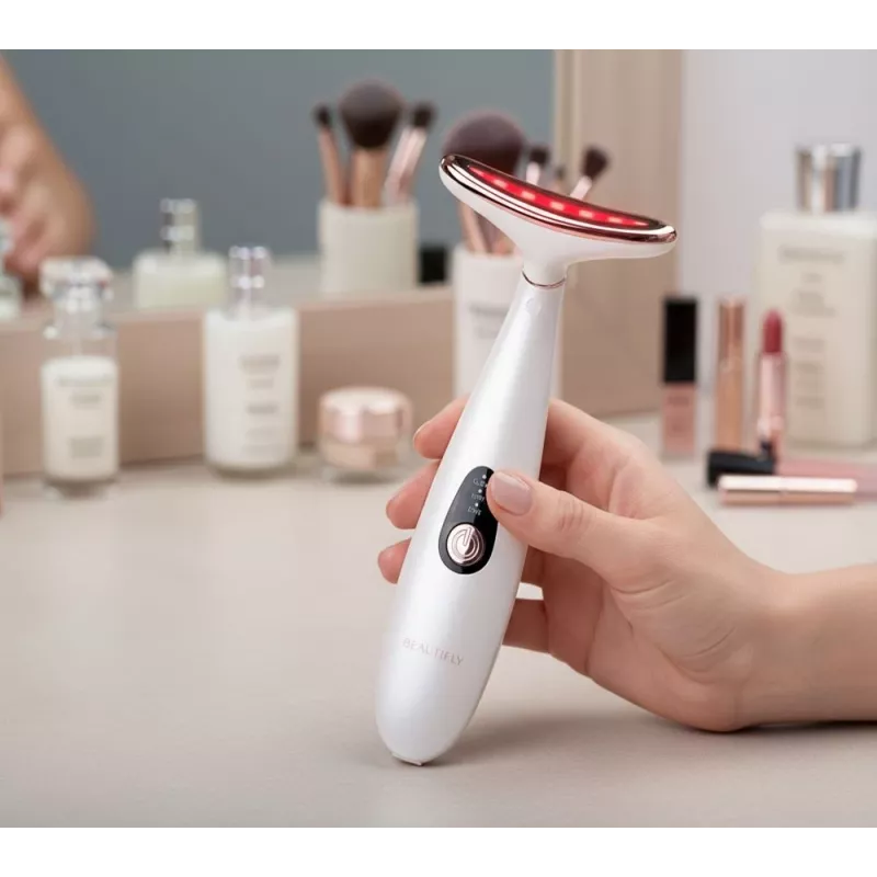 Beautifly LumaLift Pro LED veido ir kaklo masažuoklis su šviesos terapija