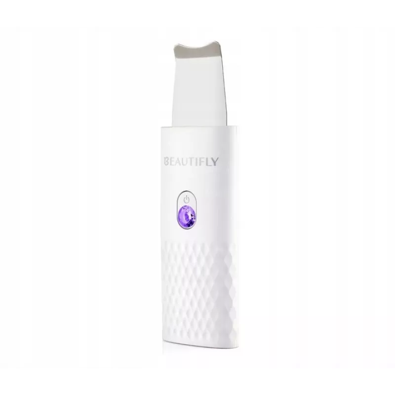 Beautifly Peeling Scrub Mini – Ultragarsinis kavitacinis veido valiklis su EMS mikro srove, balta su rožiniu auksu