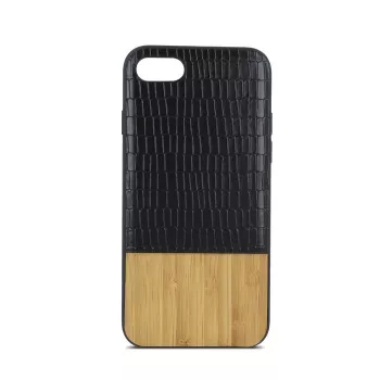 Beeyo Apple iPhone 7 Plus / 8 Plus Wooden Case - Natūralaus medžio užpakalinis dangtelis su TPU rėmeliu