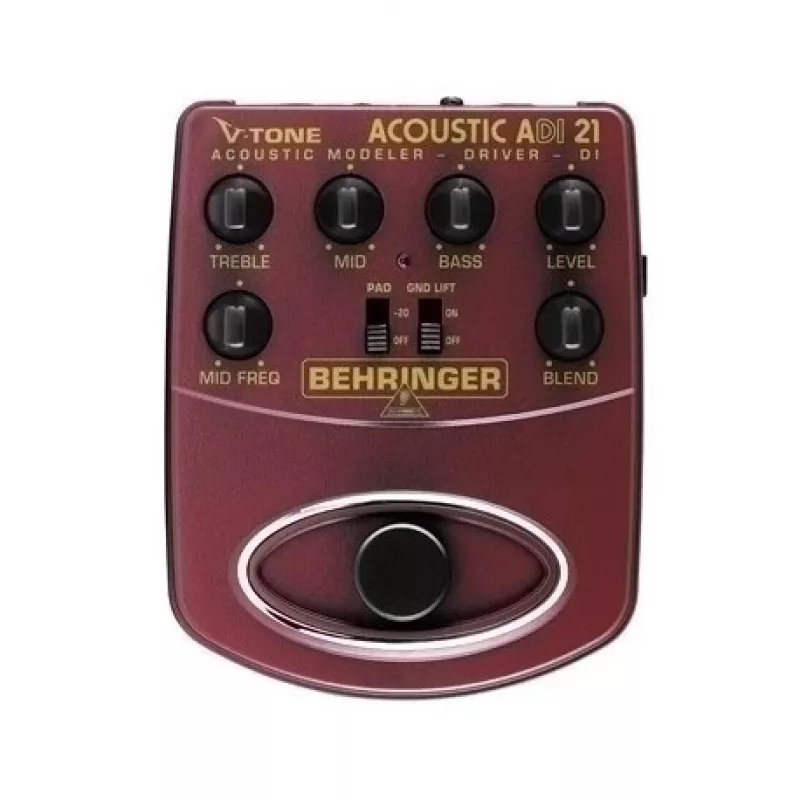 Behringer ADI21 akustinės gitaros preampas / DI dėžutė su 3 juostų ekvalaizeriu ir atsako valdymu