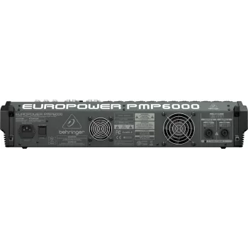 Behringer PMP6000 20 kanalų stiprintuvu integruotas maišytuvas su dvigubu FX ir 1200W tiltiniu režimu, juodos spalvos