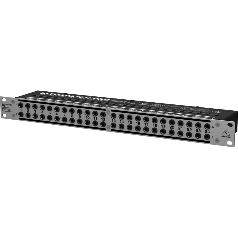 Behringer PX3000 48 taškų 1/4 inch TRS Patch Panel, 1U rack, 3 režimų perjungimas