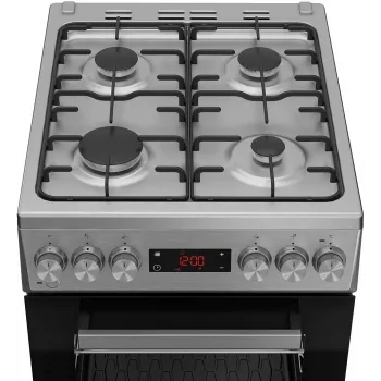 BEKO FSM52320TXDT Laisvai pastatoma elektrinė viryklė su keramine kaitlente, ventiliatorine orkaite, nerūdijančio plieno