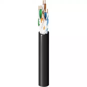 Belden Cat5e OSP lauko kabelis, 4 poros, 24 AWG, 1000 pėdų (305 m), juodas