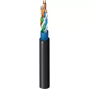 Belden CatSnake Category 5E taktinis eterneto kabelis, 24 AWG, vytos poros, TPE apvalkalas, juodas, 100 MHz, Gigabit, High-Flex