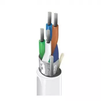 Belden OSDP RS-485 duomenų kabelis, 2 poros, 24 AWG, skarduota varinė gysla, folijos ekranas, pilkas PVC apvalkalas, 120 omų