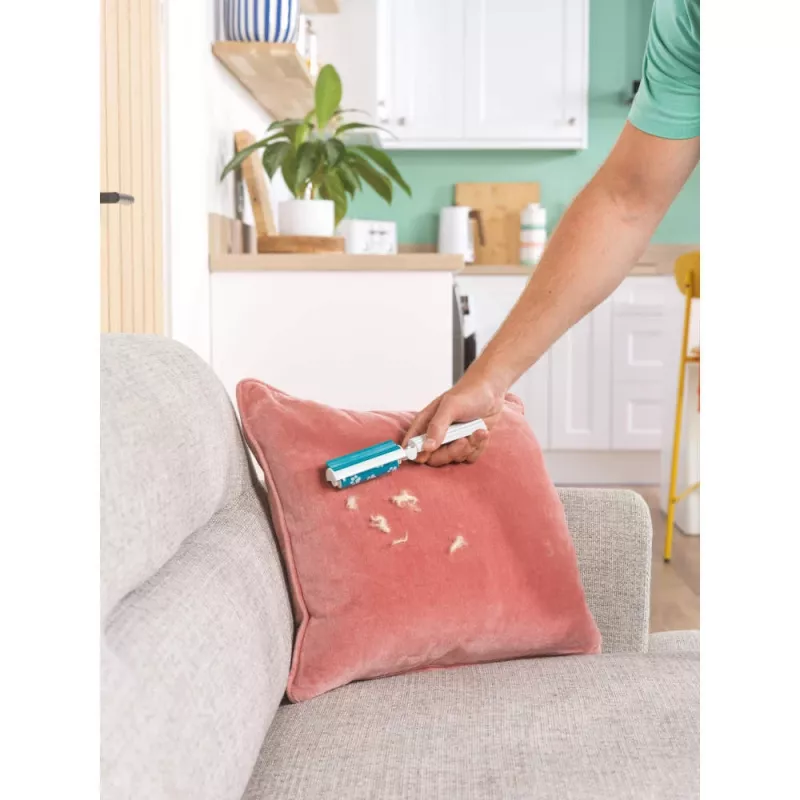 Beldray LA00000018UFFEU7 Anti-bac Gel Lint Roller Set – daugkartinis silikoninis pūkų ir plaukų valiklis drabužiams, baldams ir gyvūnų plaukams – mėlyna/pilka