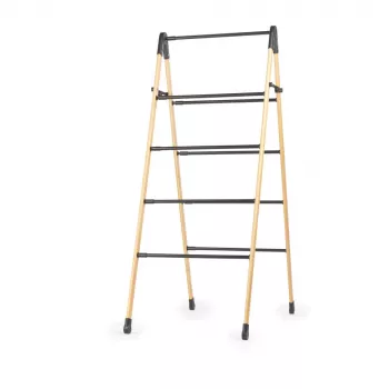 Beldray LA00000051EU7 Bamboo Clothes Airer - Sulankstomas bambukinis džiovintuvas A rėmu, 7 m džiovinimo vieta, 12 bėgelių, 2 pakopos, natūralus bambukas