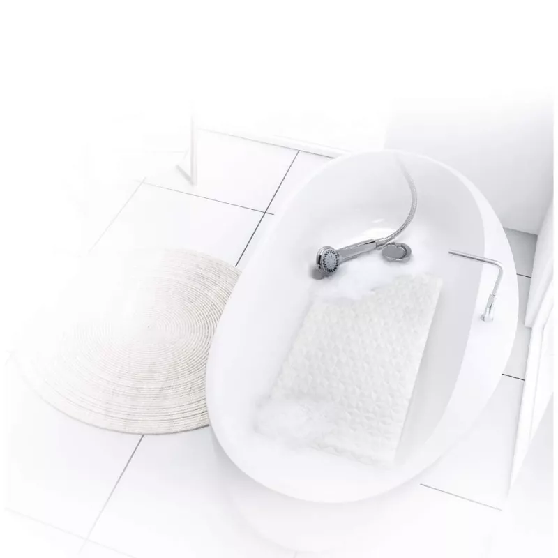 Beldray LA032661UFPFS Anti-bac guminis vonios kilimėlis – baltas, neslystantis, su siurbtukais