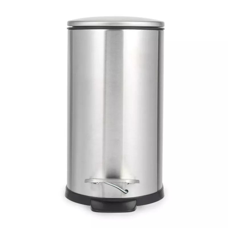 Beldray LA036683SSPEU7 Slimline D-Shaped Pedal Bin 5-Litre, Silver