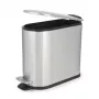 Beldray LA036683SSPEU7 Slimline D-Shaped Pedal Bin 5-Litre, Silver