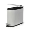 Beldray LA036690GRYPEU7 Slimline D-Shaped Pedal Bin 5 Litre, Grey