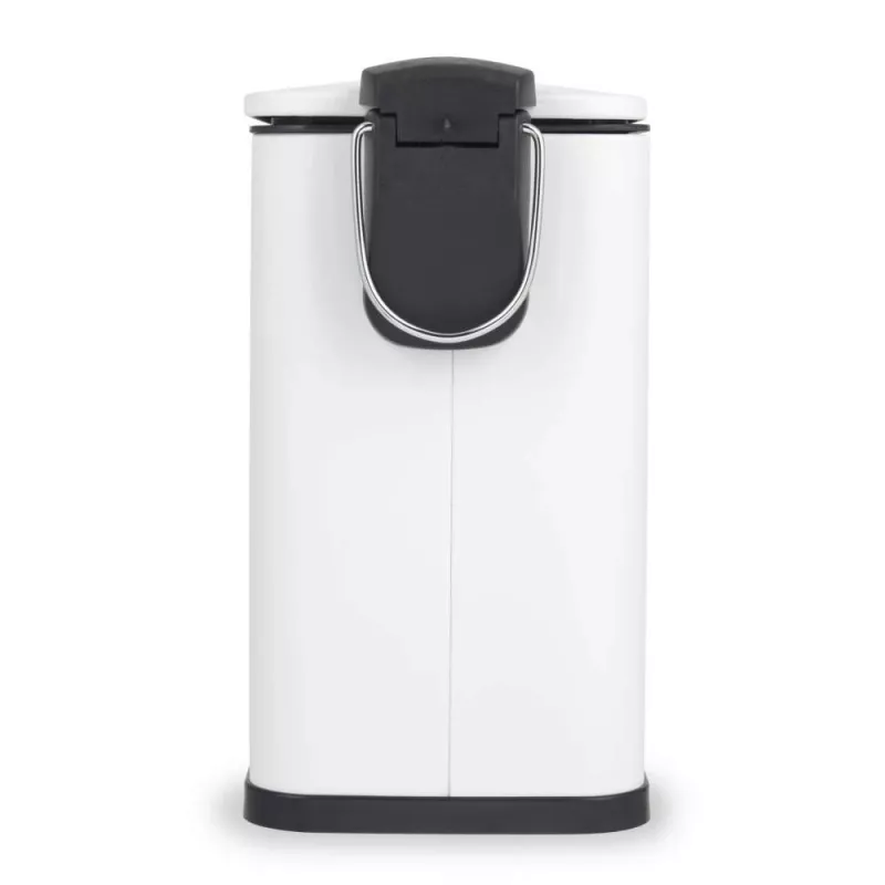 Beldray LA036690WHTPEU7 Slimline D-Shaped Pedal Bin 5-Litre, White
