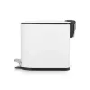 Beldray LA036690WHTPEU7 Slimline D-Shaped Pedal Bin 5-Litre, White