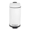 Beldray LA036690WHTPEU7 Slimline D-Shaped Pedal Bin 5-Litre, White