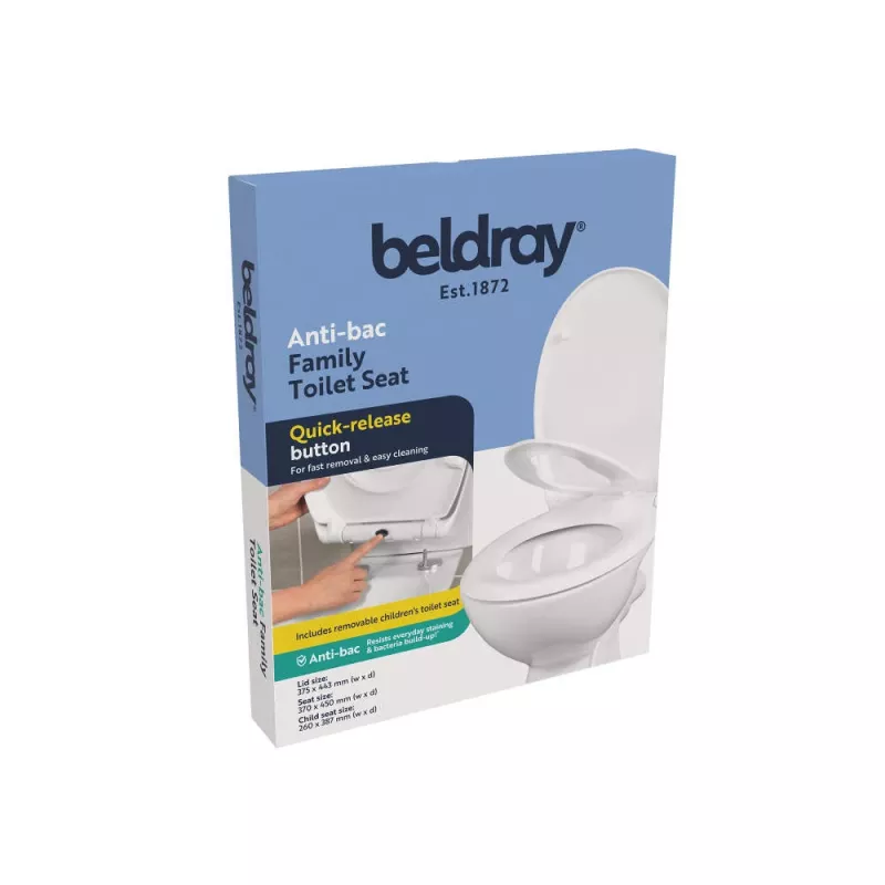 Beldray LA037185EU7 Anti-bac Family Toilet Seat, White