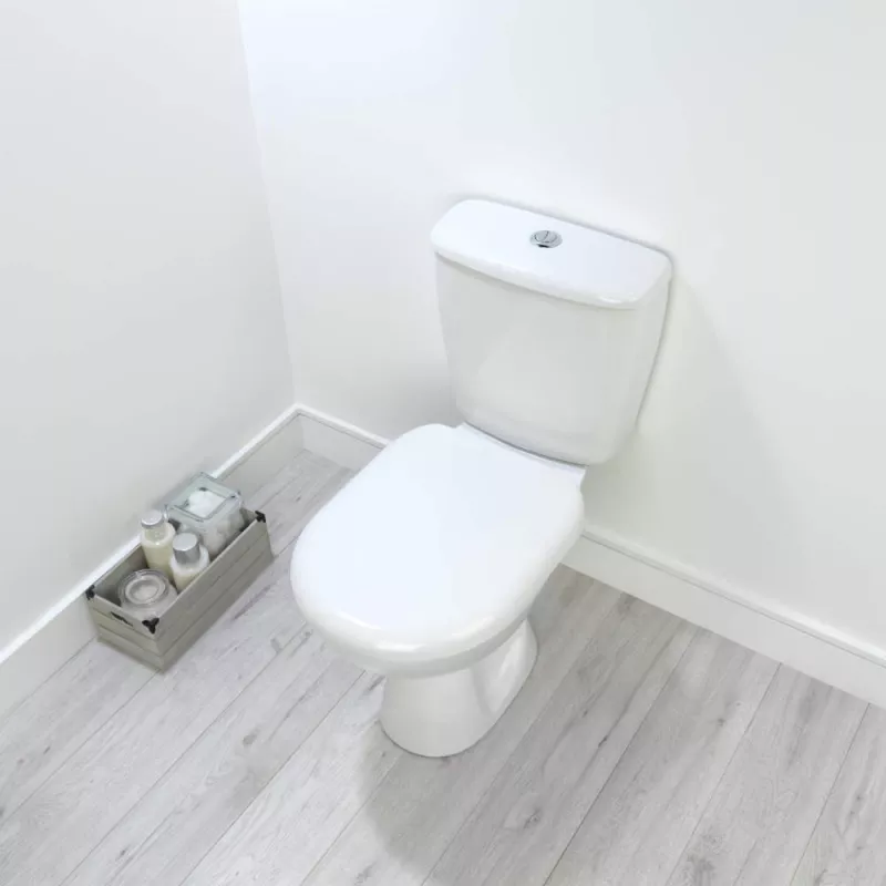 Beldray LA072771PEU7 Anti-bac D formos tualeto dangtis, baltas