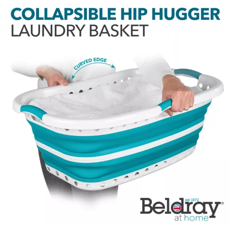 Beldray LA072979TQFEU7 37 L Sulankstomas Skalbinių Krepšelis „Hip Hugger“ Turkio spalvos