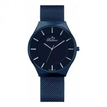 BELLEVUE Men's E58 Analog Quartz Watch 32mm Stainless Steel Black Leather