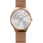BELLEVUE Woman E53 40 mm nerūdijančio plieno kvarcinis laikrodis su juoda odine apyranke
