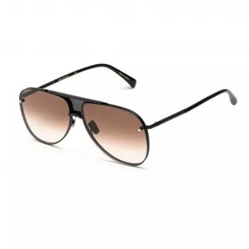 Belstaff Beckinton vyriški akiniai nuo saulės - juodas acetatinis rėmelis, pilki lęšiai 61/12/145 mm UV400