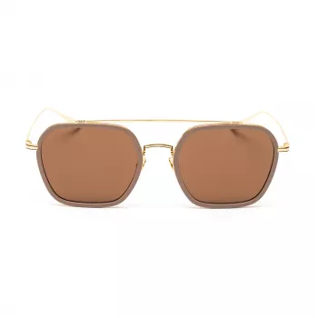 Belstaff Merrick II vyriški akiniai nuo saulės smėlio spalvos su rudu gradientu 57mm