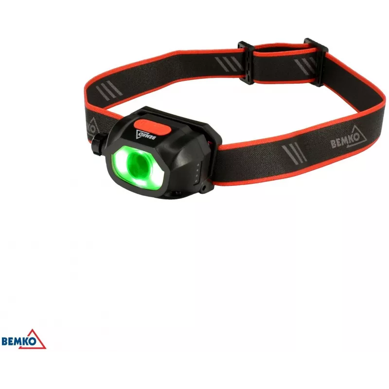 BEMKO C49-LTC02 Daugiafunkcinis įkraunamas LED žibintuvėlis ant galvos, 200lm, 6500K, 1200mAh, IP44