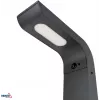 BEMKO SOLVEO Hybrid LED sodo prožektorius, 7W, 600lm, CCT 3000K/4000K/6500K, 80cm, IP65, tamsiai pilkas, PIR jutiklis