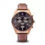 Bering Classic Vyriškas Laikrodis 10542-562 42mm Rudas Ciferblatas Ruda Nerūdijančio Plieno Tinklelis