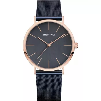 BERING Moteriškas laikrodis 13436-367 36mm nerūdijančio plieno tinklelio pilkas ciferblatas