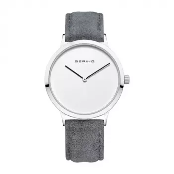 BERING Moteriškas Laikrodis 14937-404 (39mm) – Rožinio Aukso Nerūdijančio Plieno Korpusas, Mėlynas Saulės Spindulių Ciferblatas, Mėlynas Milano Tinklelio Dirželis