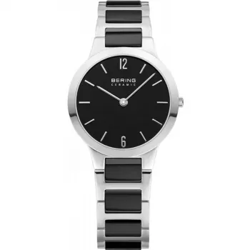 BERING moteriškas laikrodis 30329-742 (29 mm) – mėlynas ciferblatas, mėlyna tinklelio apyrankė, rožinio aukso PVD danga