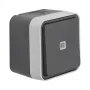 Berker 30763525 W.1 paviršinis apšviestas perjungimo jungiklis, pilkas