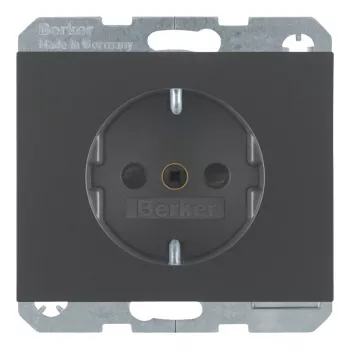 Berker K.1 SCHUKO kištukinis lizdas 16A 250V, matinė antracito spalva