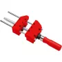 BESSEY S10-ST Mini Vice S 10 varžtas spaustuvas, raudonas, 100 mm suspaudimo plotis, 50 mm gerklės gylis, su 2 stalo spaustukais
