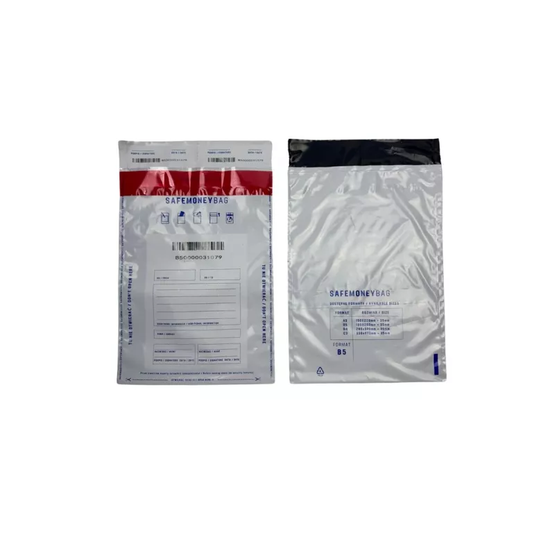 BESTPAK SAFEMONEYBAG Apsauginiai vokai pinigams, permatomi, B5 190x260+35 mm, 100 vnt.