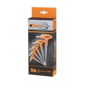 BETA Kampinių šešiabriaunių raktų rinkinys 5 vnt. 2.5-3-4-5-6mm