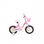 Dviračio MTB mergaitėms 12 colių Bimbo Bike Pink/White