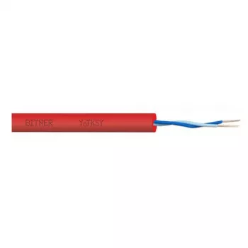 BITNER YnTKSY Gaisro signalizacijos kabelis 1x2x0.8 mm - 100 m Raudonas