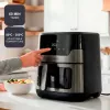 BLACK+DECKER BXAF8001E 8L skaitmeninis oro gruzdintuvas, 1700W, 8 programų, nelipni danga, juodos spalvos