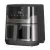 BLACK+DECKER BXAF8001E 8L skaitmeninis oro gruzdintuvas, 1700W, 8 programų, nelipni danga, juodos spalvos
