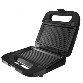 BLACK+DECKER BXSA754E 3-in-1 sumuštinių, vaflių ir grilio aparatas su 3 keičiamomis nelimpančiomis plokštėmis, 750 W, nerūdijantis plienas