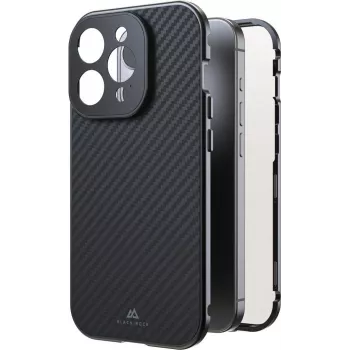 Black Rock Cover 360° Glass dėklas Apple iPhone 15 Pro, Real Carbon (00221268)