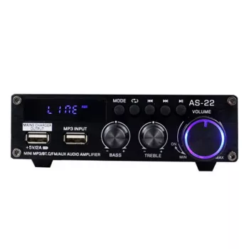 Blitzwolf AS-22 Audio Amplifier, 45W, Bluetooth 5.0, USB + Remote Control (Juoda)