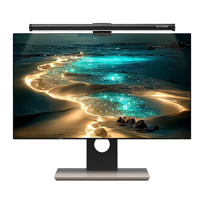 BlitzWolf BW-CML2 oro monitoriaus šviesa su CO2, TVOC, temperatūros ir drėgmės jutikliu – reguliuojama LED juosta, 2700-6500K, CRI Ra95, USB-C