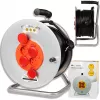 BLO PR-61 prailginimo laidas su ritėmis, 4 lizdai su įžeminimu, 50 m, metalinis būgnas, 3x2,5 mm